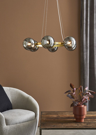 Lampa wisząca Markslöjd CIRCLE 108050 złoty/dymiony