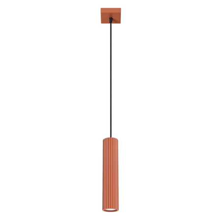 Sollux Lighting Lampa wisząca KARBON 1 ochra czerwona SL.1630