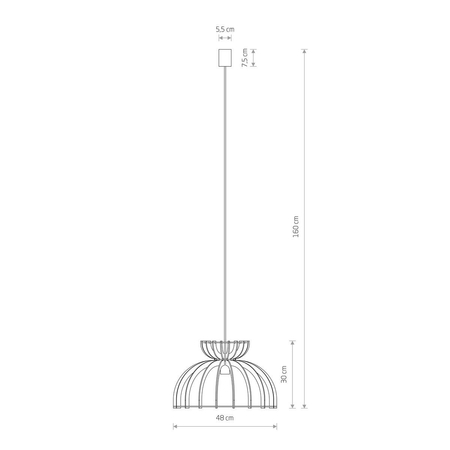 Lampa wisząca KYMI C Nowodvorski 10572 drewniany