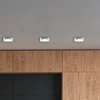 Eko-Light Oczko sufitowe szklane KWADRATOWE. Kolor: SREBRNY EKOS270 SREBRNY