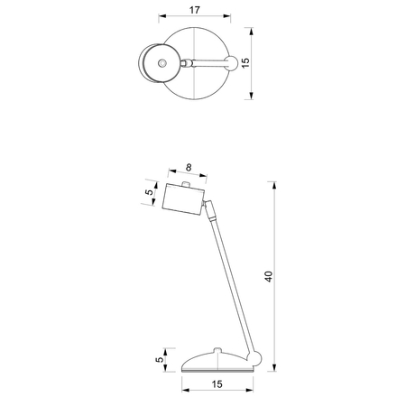 Milagro Lampka biurkowa ARENA BLACK/GOLD 1xGX53 MLP7764 CZARNY / ZŁOTY