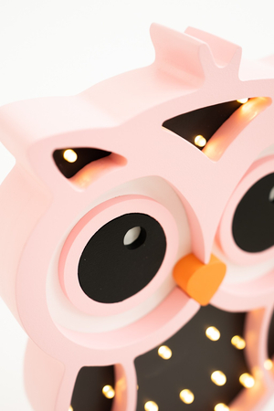 Nocna lampka dla dzieci HappyMoon "OWL" Pink