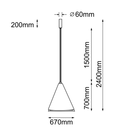 Lampa wisząca PONTE 670 3000K Dohar 5047 czarny