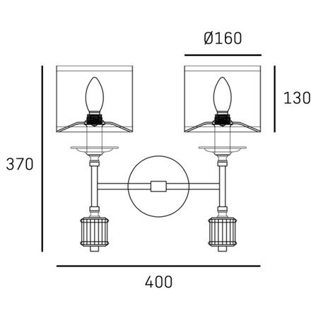Cosmo Light Kinkiet SUTTON W02415AU-WH