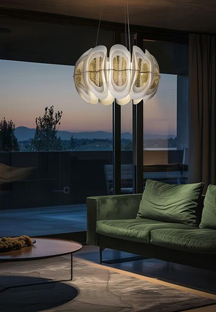 Lampa wisząca Slamp FIORDLYS - WHITE ROUND FRDSM00WHT01T00ROUEU biały