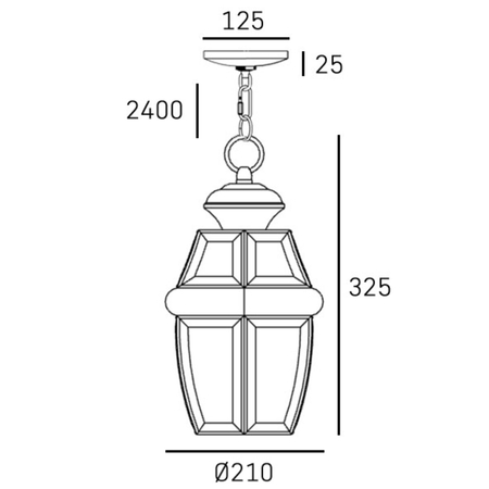 Cosmo Light Lampa wisząca WHITLEY P01064AU