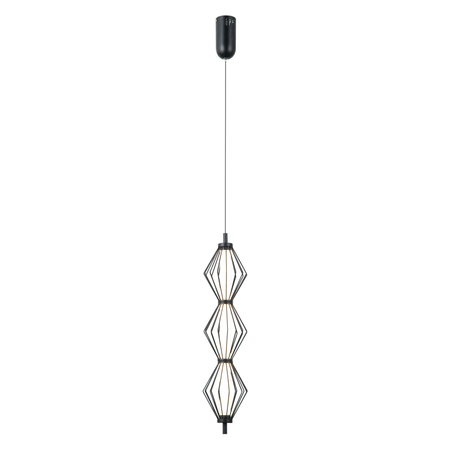 Lampa wisząca Italux Sevil PND-34403-3V-BK Czarny mat, chrom