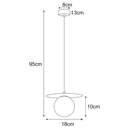 Lampa wisząca Kaja ROBIN K-5450 miętowy, biały