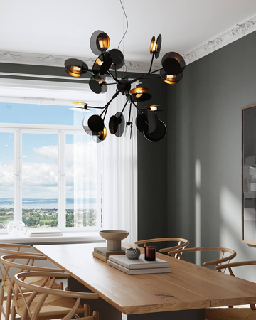 Lampa wisząca By Rydens Turno 4202080-4002 matowy czarny