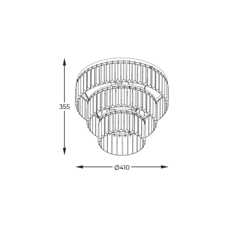 Lampa sufitowa Zuma Line P17127-4-BK TIFANNY LAMPA SUFITOWA CZARNA/BLACK