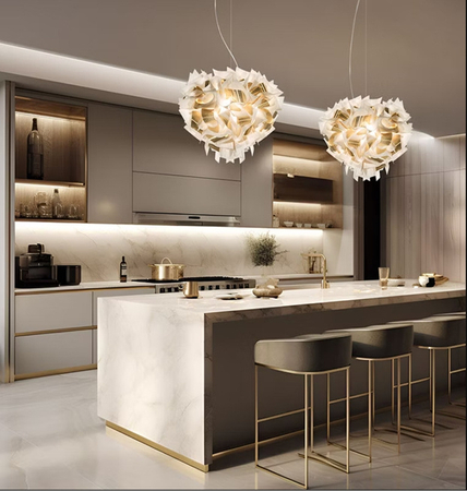 Lampa wisząca Slamp VELI AUREA - WHITE/GOLD - RED WIRE S VELSS00WHG01R00000EU biały/złoty