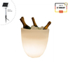 Cooler LED Lampa solarna zewnętrzna ogrodowa przenośna 2700K Biała ciepła 39cm 32090S biały