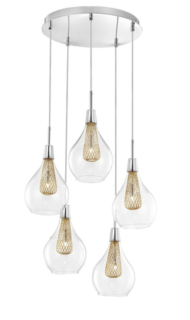 Lampa wisząca Luces Exclusivas ZARZA LE41846 złoty