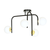 Lampa sufitowa RAGNAR 4B BLACK GOLD Emibig 1032/4B biały/czarny