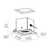 Oprawa podtynkowa AQform 36811-0000-U8-PH-12 SQUARES 50x1 230V Czarny struktura