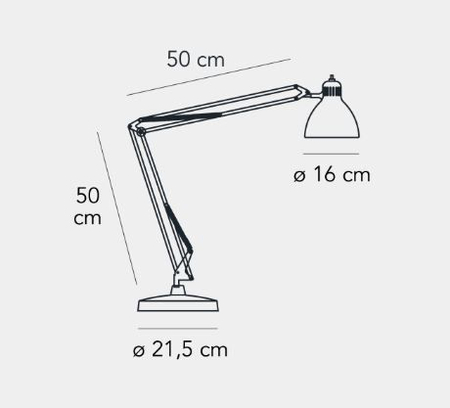 Lampa stołowa Fontana Arte F810010240CRNE Naska