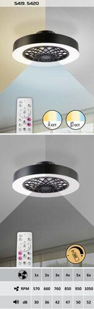 Lampa sufitowa Rabalux Adonias 5419 czarny
