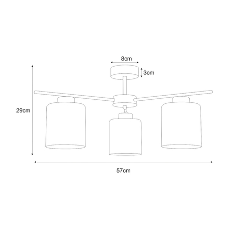 Lampa sufitowa Kaja LUNA K-5526 czarny, grafitowy, srebrny