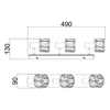 Lampa sufitowa Zuma Line CK20181015-3 Niasa