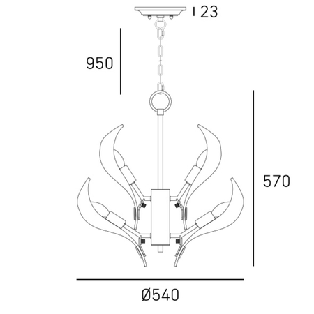 Cosmo Light Lampa wisząca CANNES P12746BR