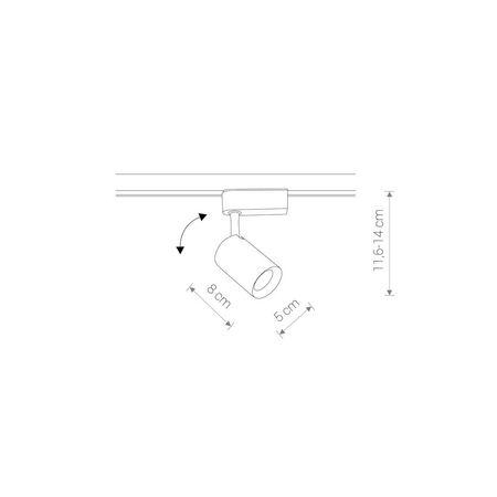 Lampa szynowa PROFILE IRIS LED 7W Nowodvorski 8996 czarny