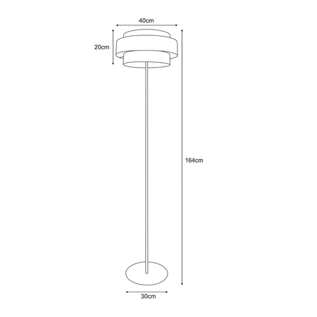 Lampa podłogowa GATO Kaja K-5235 czarny