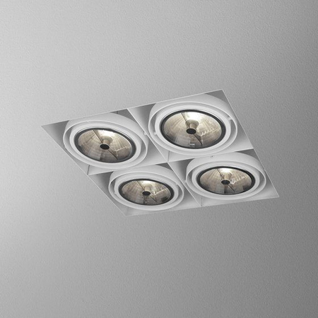 Lampa wpuszczana AQForm Squares 111 x 4 Sq Trimless Recessed Biały Struktura