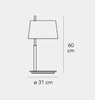 Lampa stołowa Fontana Arte F361005150NCNE Pasion