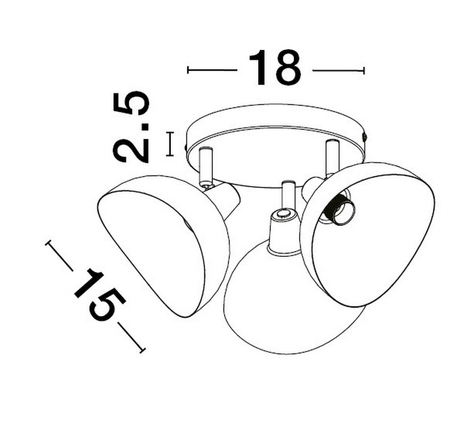 Lampa sufitowa Luces Exclusivas BANAC - czarny mat LE43424