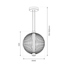 Milagro Lampa wisząca KYOTO 39W LED śr. 54cm ML0527 CZARNY