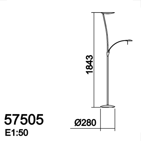 Lampa podłogowa ZENIT brąz LED 30W+10W+7W 3000K ściemnialna