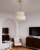 Lampa wisząca By Rydens Marcel Ø50 cm mosiądz/biały