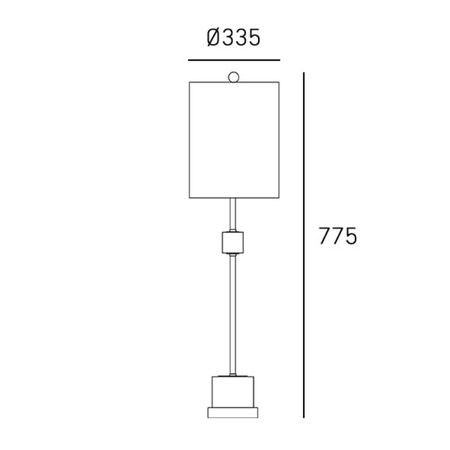 Cosmo Light Lampa stołowa BARI T01040BR-WH