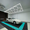 Efektowne oświetlenie LED Blaupunkt Hexagon 243 X 483 cm, Konfigurowalny system LED o naturalnej barwie w kształcie plastra miodu do showroomu, galerii, salonu samochodowego, serwisu, garażu