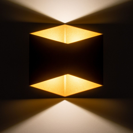 Kinkiet zewnętrzny Nowodvorski 8141 Triangles LED black-gold