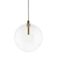 Lampa wisząca Abigali GLOBO G4 ⌀150mm szklana, złote elementy