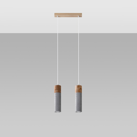 Sollux Lighting Lampa wisząca ZANE 2 szara SL.0966