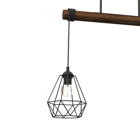 Milagro Lampa wisząca ACERO 3xE27 MLP7888 Czarny / Brązowy