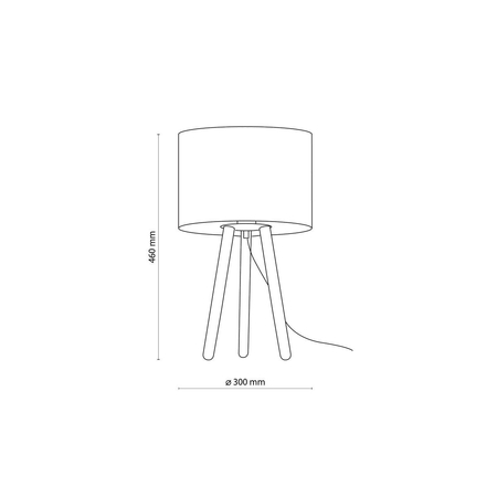 Lampa stołowa TOKYO TK Lighting 5291 beżowy