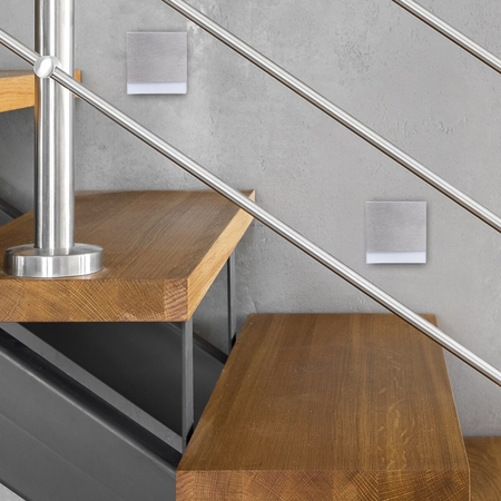 Eko-Light Oprawa schodowa BERG Barwa Neutralna 4000K EKS0407 BIAŁY / SREBRNY