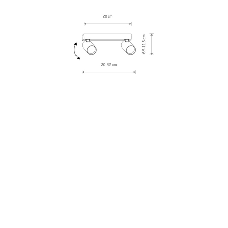 Spot Nowodvorski FOURTY 11466 Umbra gray