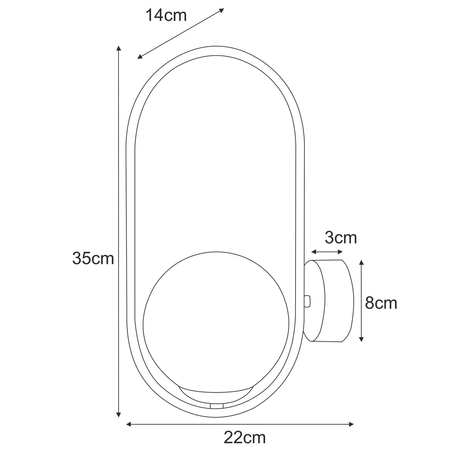Kinkiet Kaja SVEN K-5398 złoty, bursztynowy