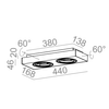 Spot AQForm 46613-0000-T8-PH-12 SLEEK distance 111x2 Czarny struktura