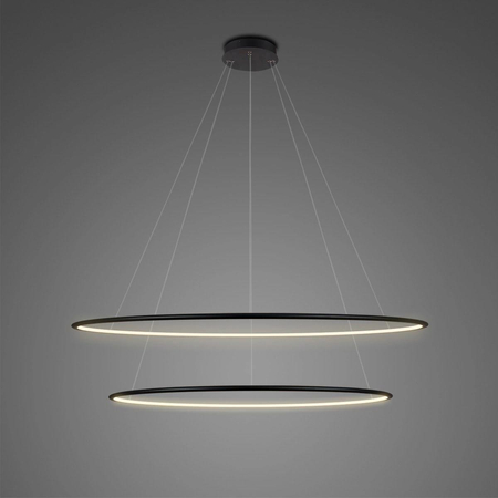 Lampa wisząca Ledowe Okręgi No.2 100cm 4k czarna Dali