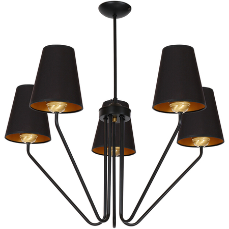 Milagro Żyrandol VICTORIA BLACK 5xE27 MLP4913 CZARNY
