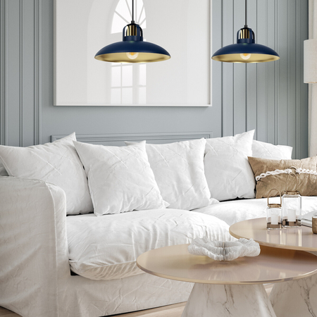 Milagro Lampa wisząca FELIX NAVY BLUE/GOLD 2xE27 MLP7715 GRANATOWY / ZŁOTY