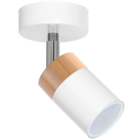 Milagro Kinkiet Joker 1xGU10 Biały/Drewno MLP6299 BIAŁY