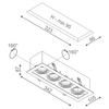Lampa wpuszczana AQForm Squares 50 x 4 Sq 230V Trimless Recessed Czarny Struktura