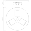 Lampa sufitowa Astro 3-Way Plate 1296001 Matowy Biały