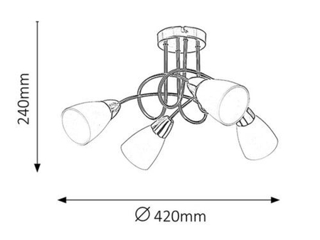 Lampa sufitowa Rabalux Polla 6079 chrom satyna
